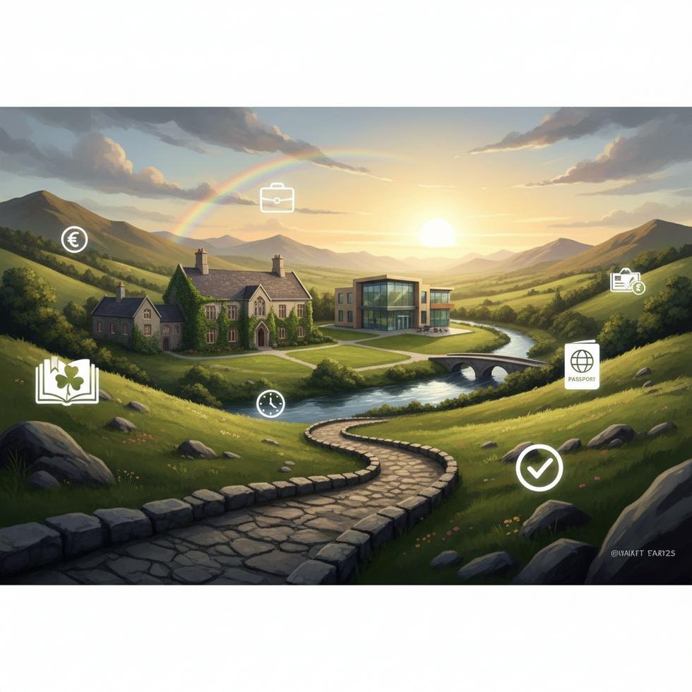 İrlanda’da dil kursuna katılan öğrencilerin staj görüşmesinde bulunduğu bir sahne