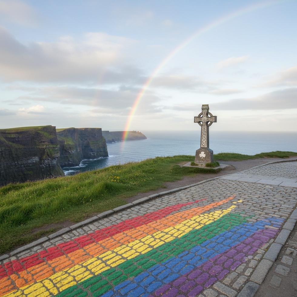 İrlanda'da LGBTQ+ yaşam rehberi görseli, haklar ve eğitim konuları