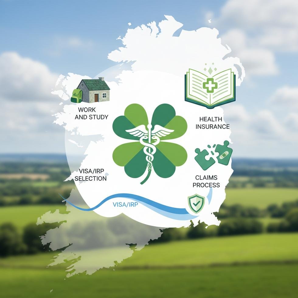 İrlanda’da öğrenci sigortası belgelerini inceleyen genç birey