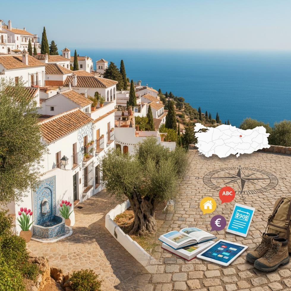 İspanya’da yaşam ve uyum rehberi için yol gösteren görsel