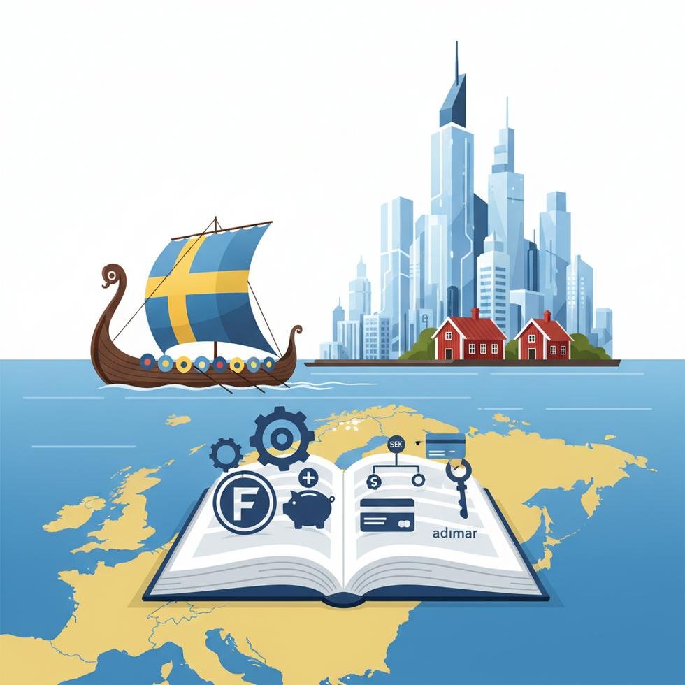 İsveç'te şirket kurma süreciyle ilgili belgeler ve laptop