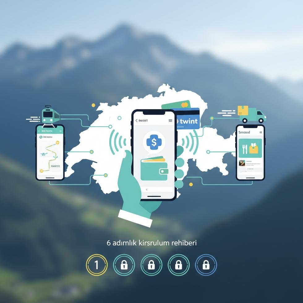 İsviçre’de ulaşım, ödeme ve teslimat uygulamalarını kullanan kişi