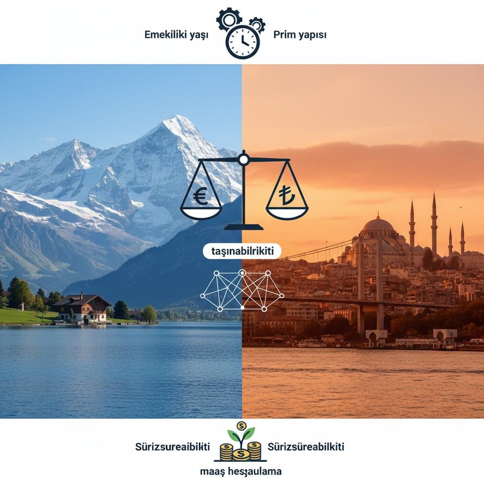 İsviçre ve Türkiye emeklilik sistemleri karşılaştırması tablosu