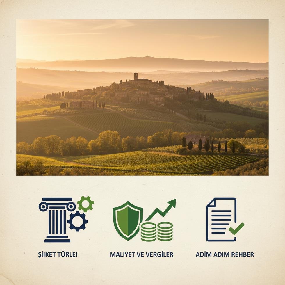 İtalya'da şirket kurma sürecine dair belge ve evrak görselleri