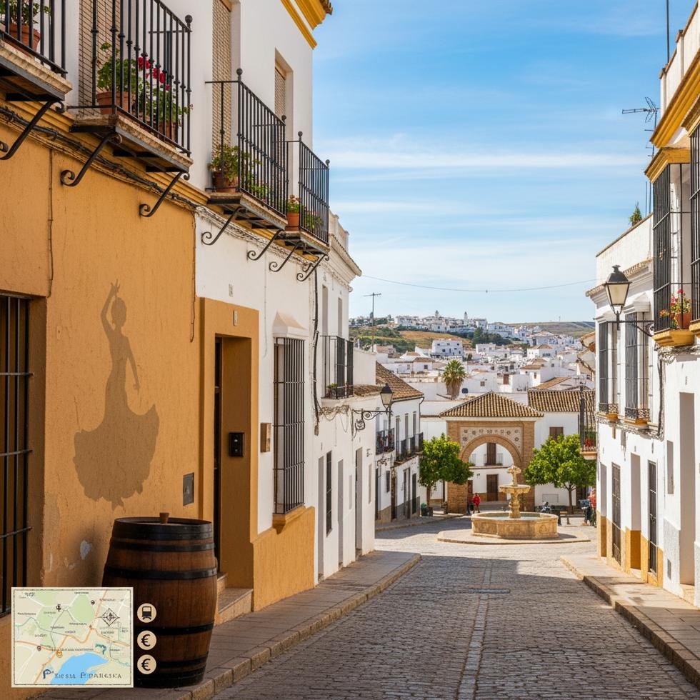 Jerez de la Frontera şehir manzarası ve kültürel detaylar