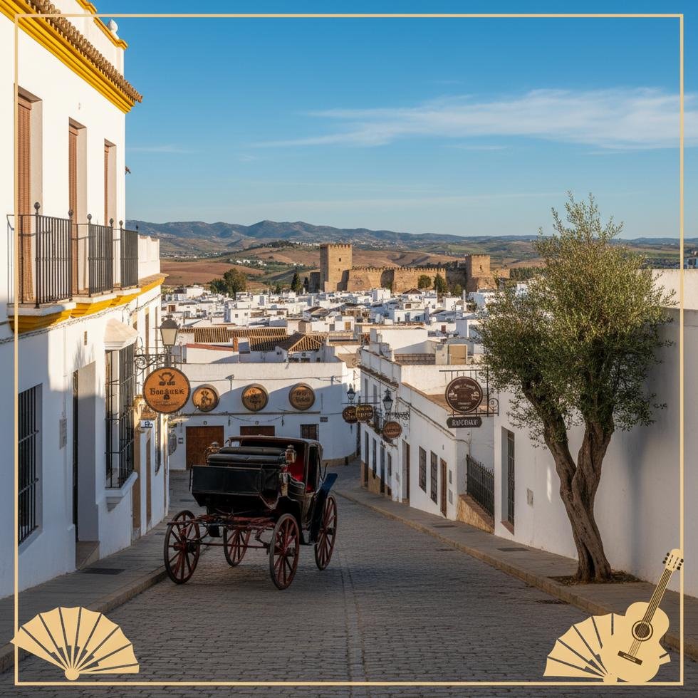 Jerez de la Frontera şehrinden tarihi ve kültürel görüntüler