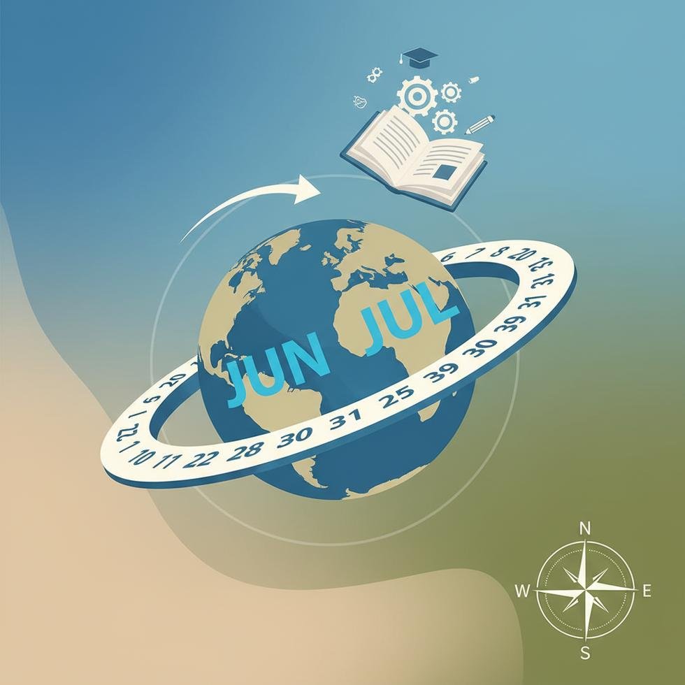 İngilizce June kelimesinin takvimdeki yeri ve Jun kısaltması