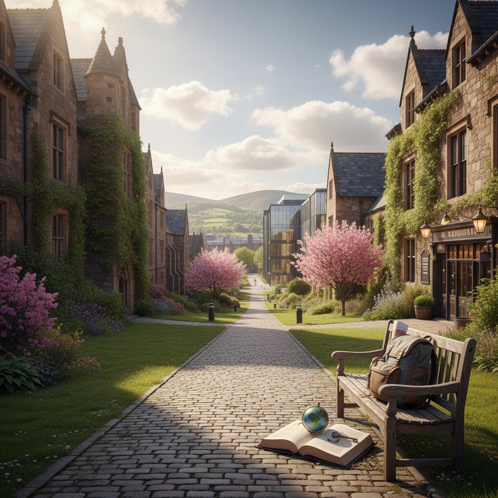 Kaplan Queen’s University Belfast Pathway programını anlatan başlık görseli