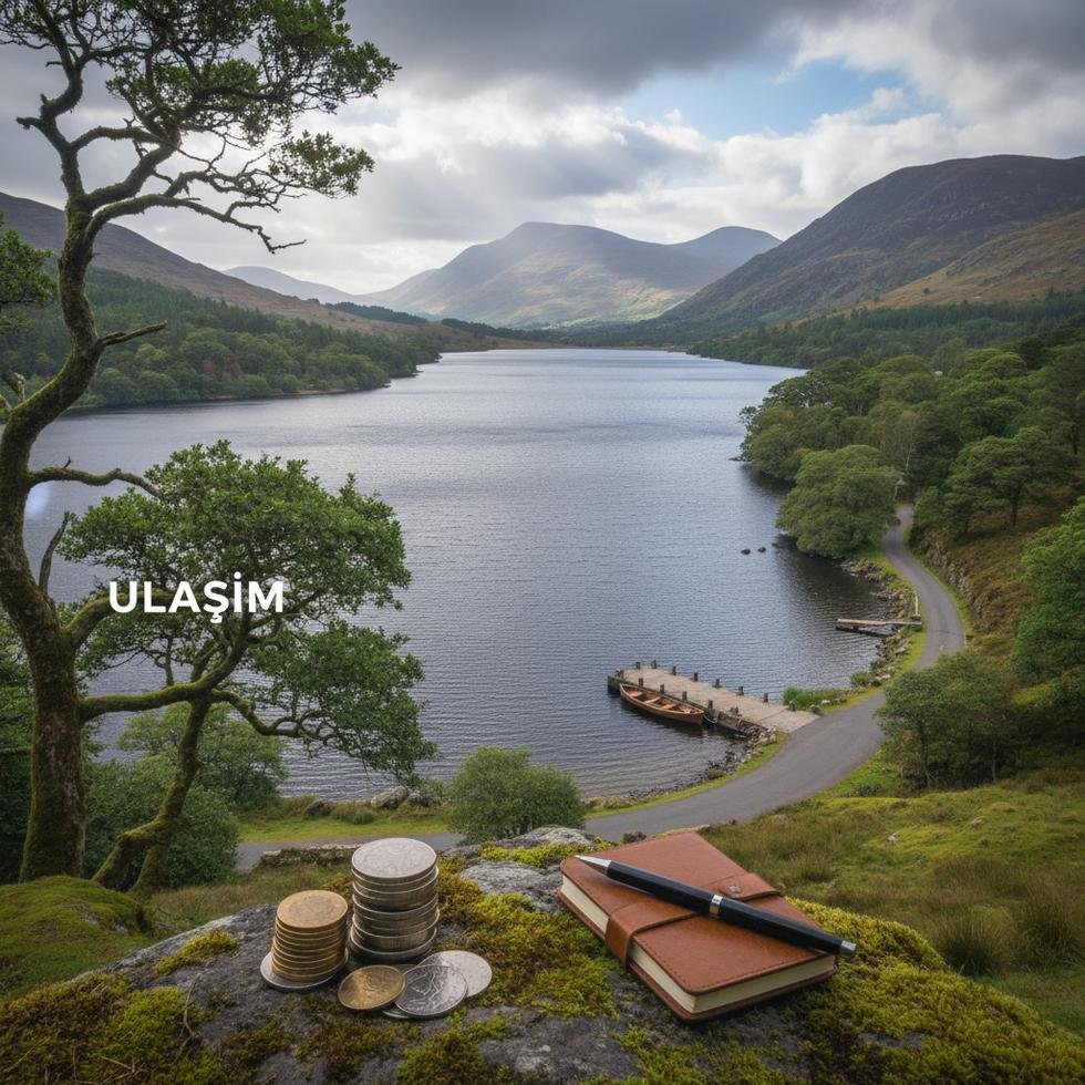 Killarney bölgesinde göl ve dağ manzaraları