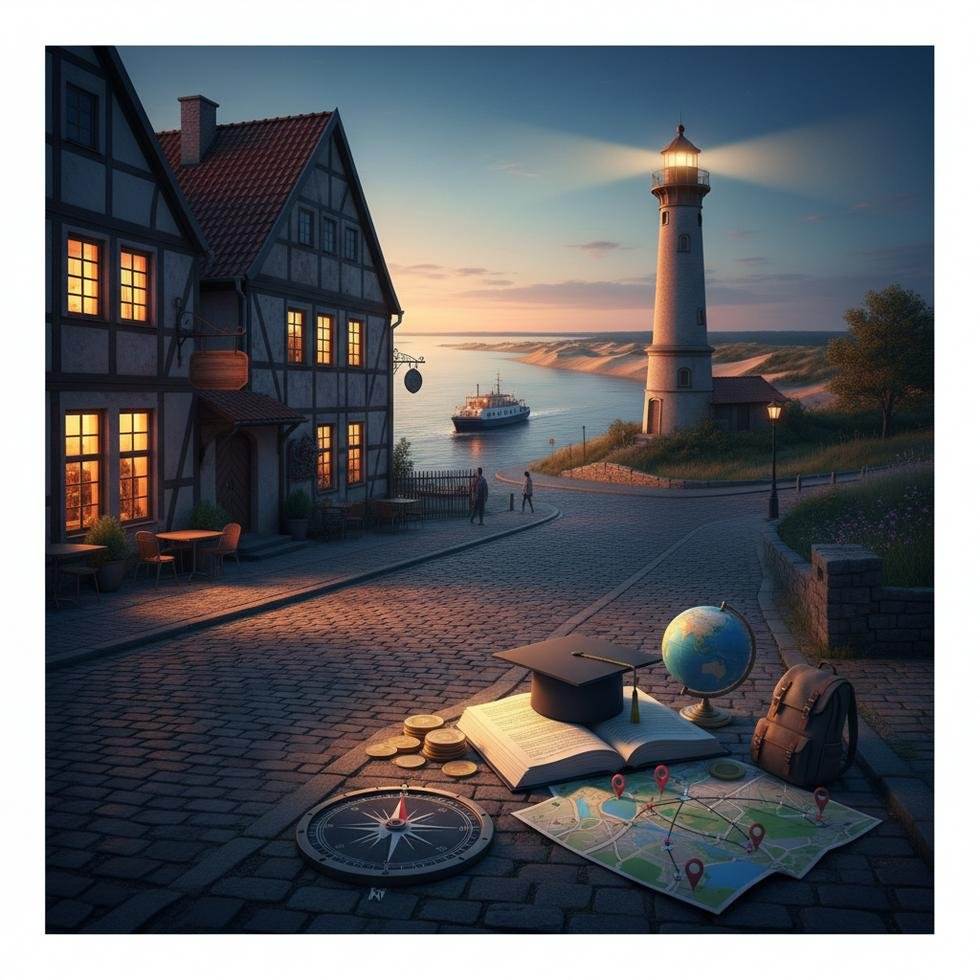 Klaipeda şehrinden genel görünüm ve öğrenciler için rehber