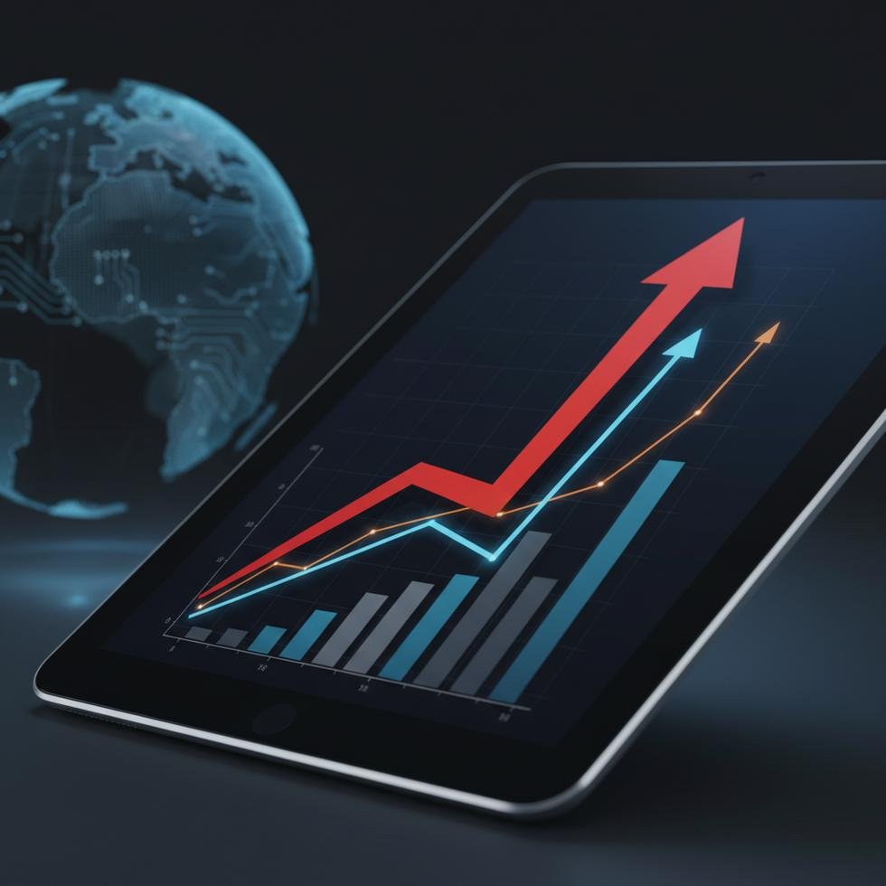 Inflation statistics displayed on digital device