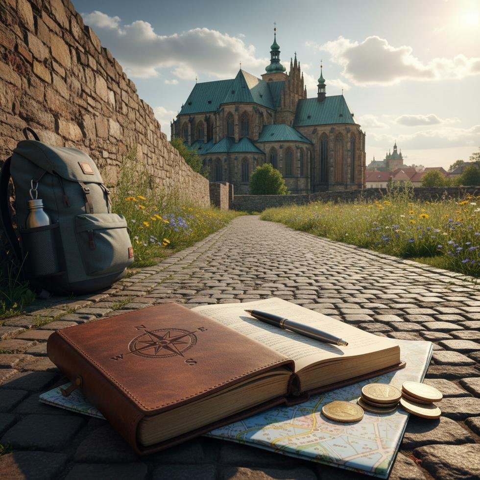 Kutná Hora şehir merkezinden mimari detaylar ve tarihi yapılar