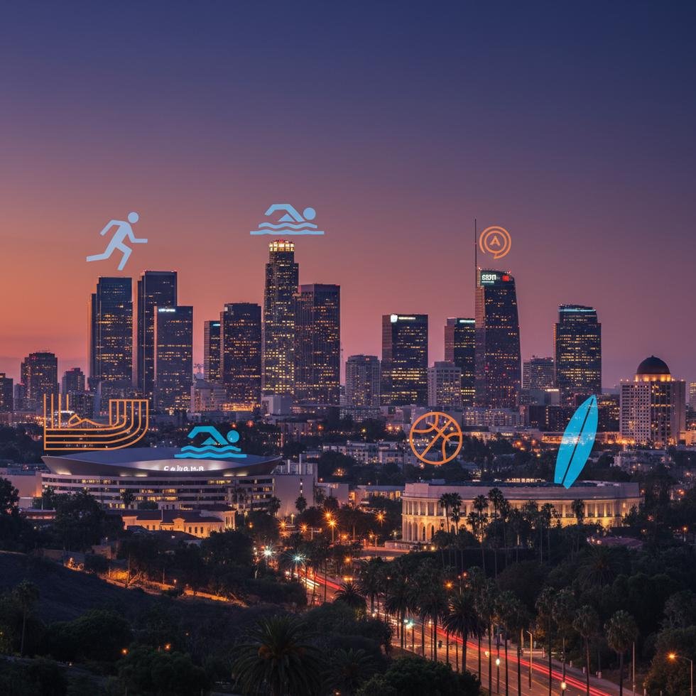 2028 Los Angeles Olimpiyatları organizasyonundan bir spor sahnesi