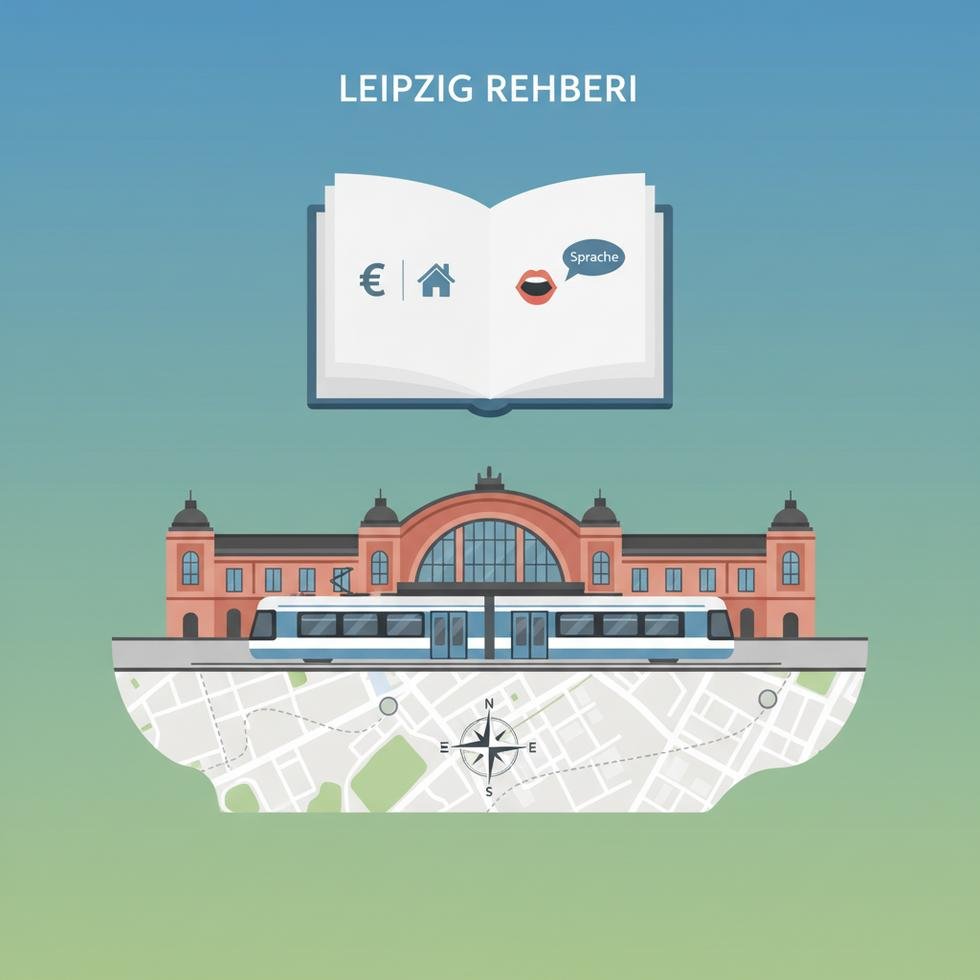 Leipzig şehir merkezi tramvay ve bisiklet yolları