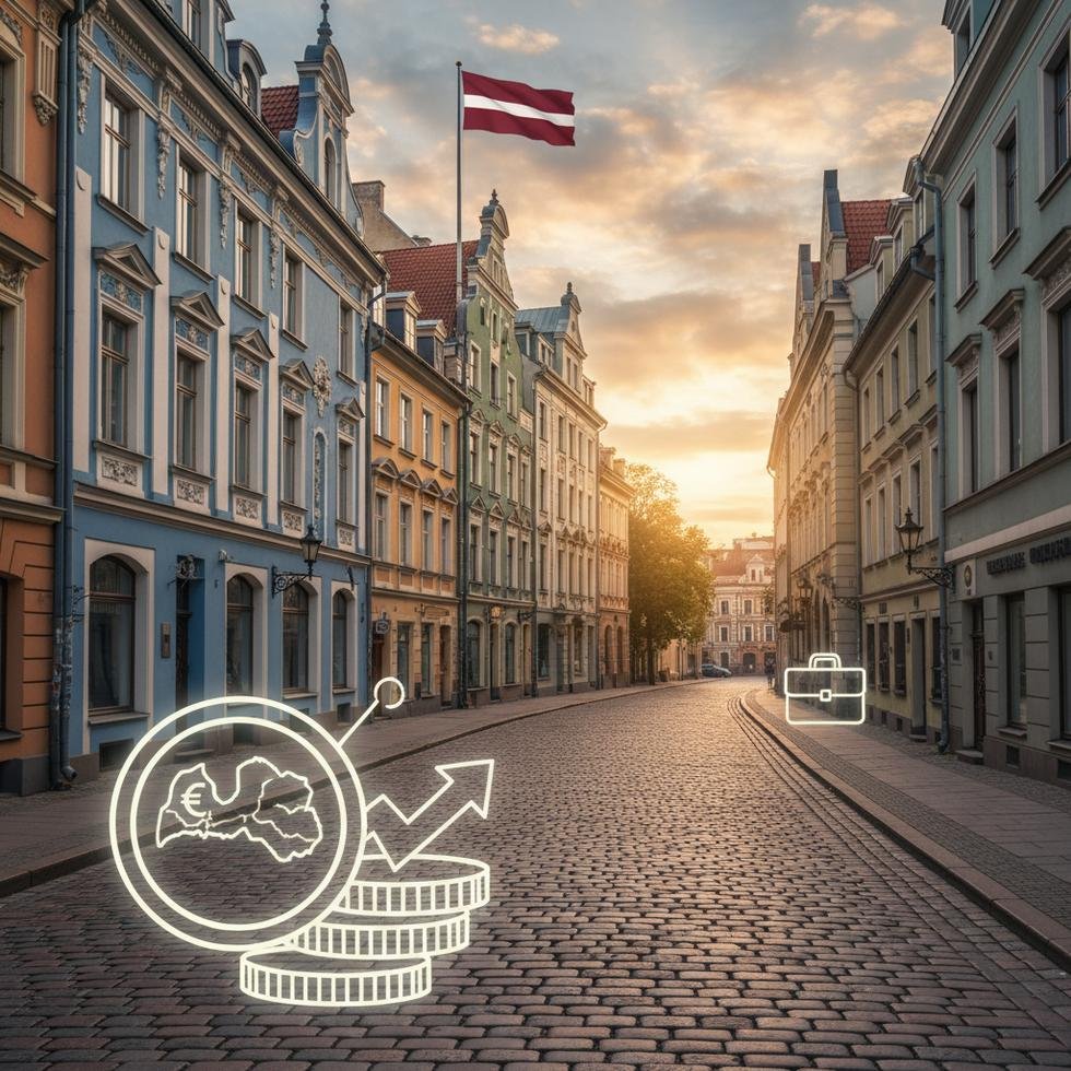 Letonya’da şirket kurulum sürecini anlatan infografik