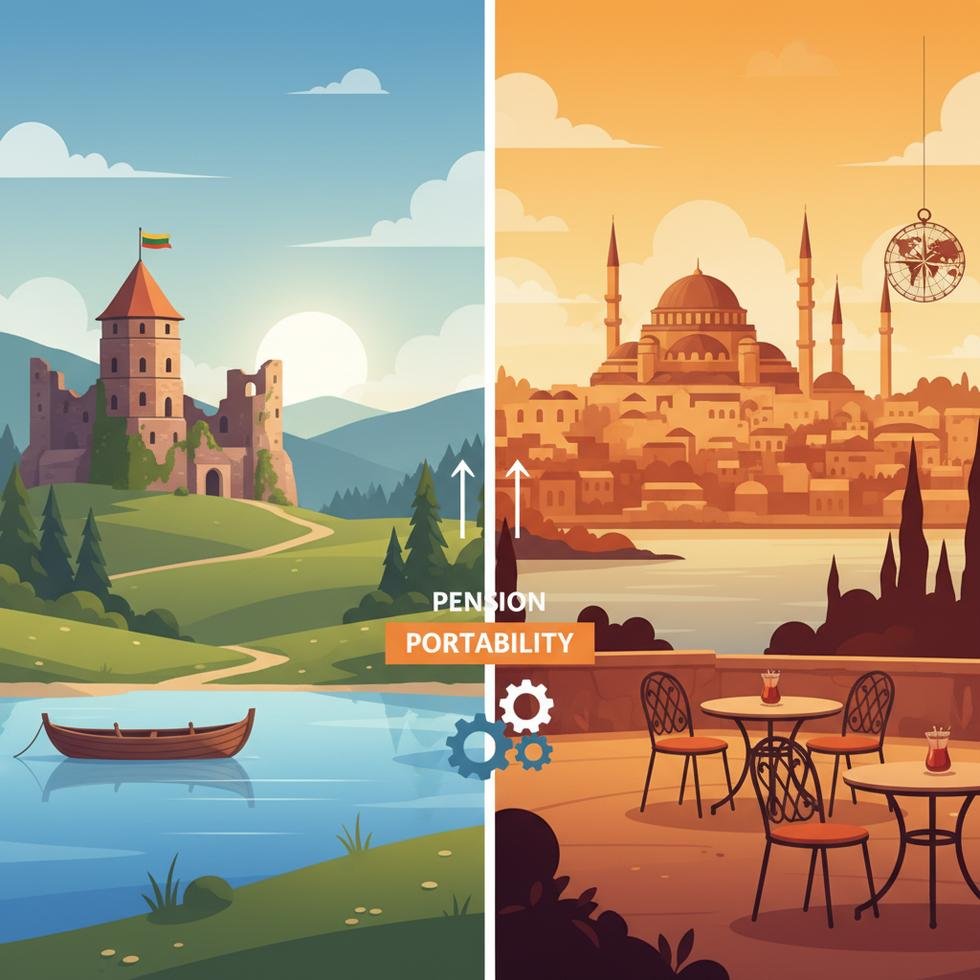 Litvanya ve Türkiye emeklilik sistemlerinin karşılaştırması grafiği