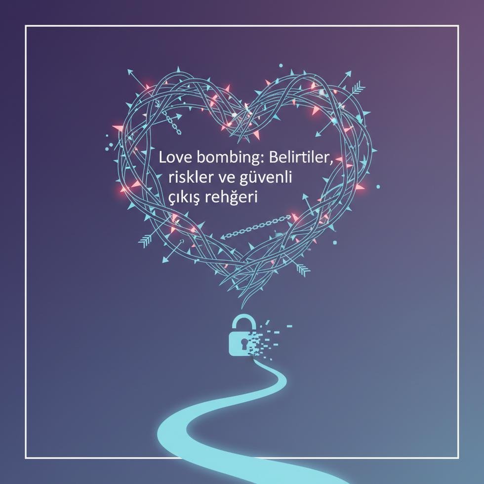Love bombing davranışı ve güvenli çıkış rehberi görseli