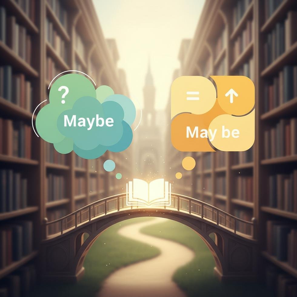 Maybe ve May be arasındaki farkları anlatan rehber görseli