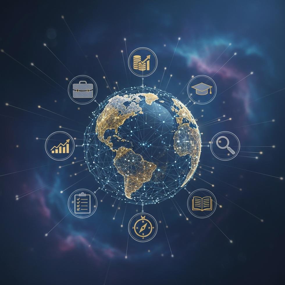 MBA başvuru süreci, türler ve kariyer avantajlarını gösteren infografik