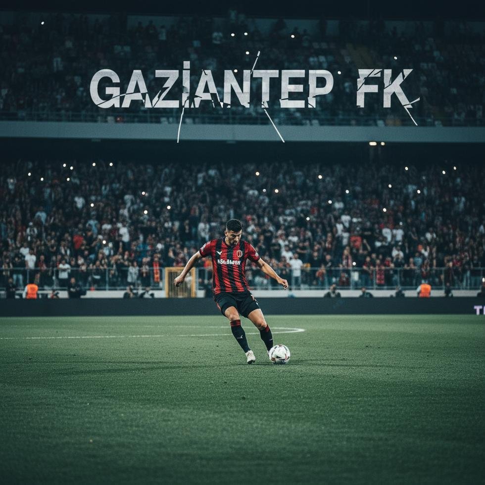 Futbol sahasında oyuncu ve kalabalık tribünler