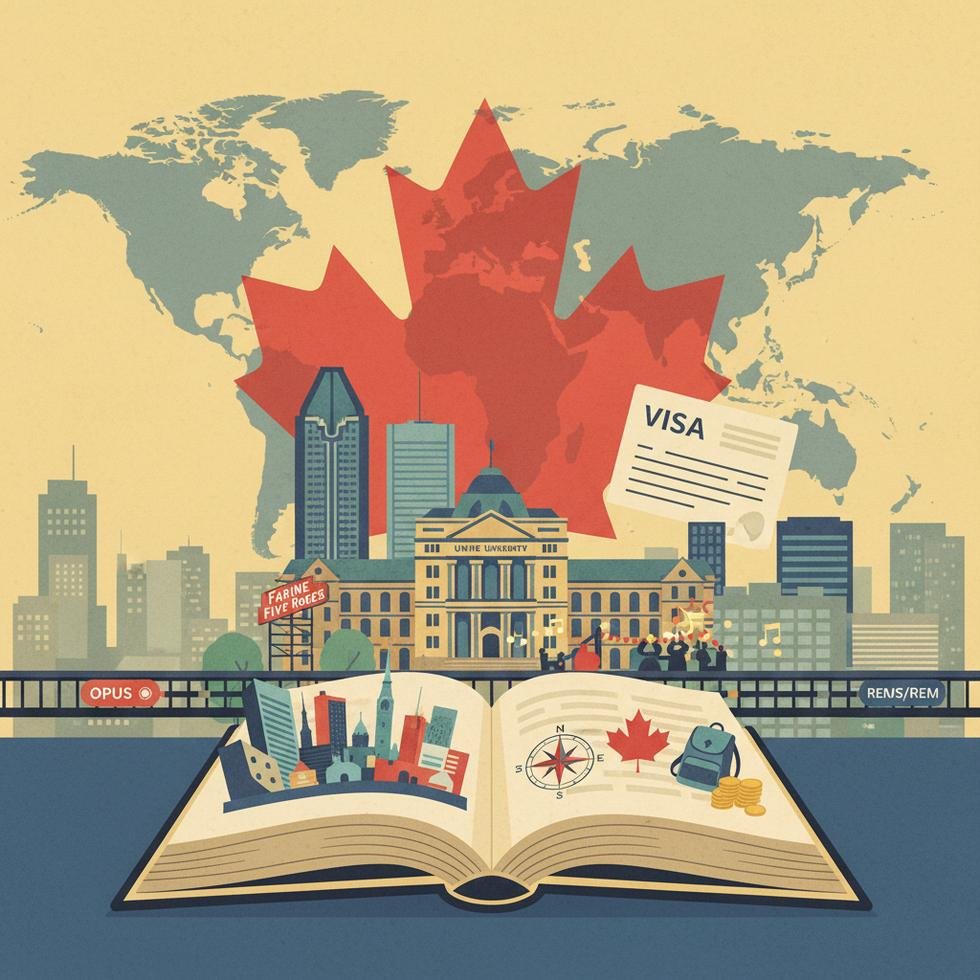 Montreal'de eğitim ve yaşam rehberi için şehir manzarası