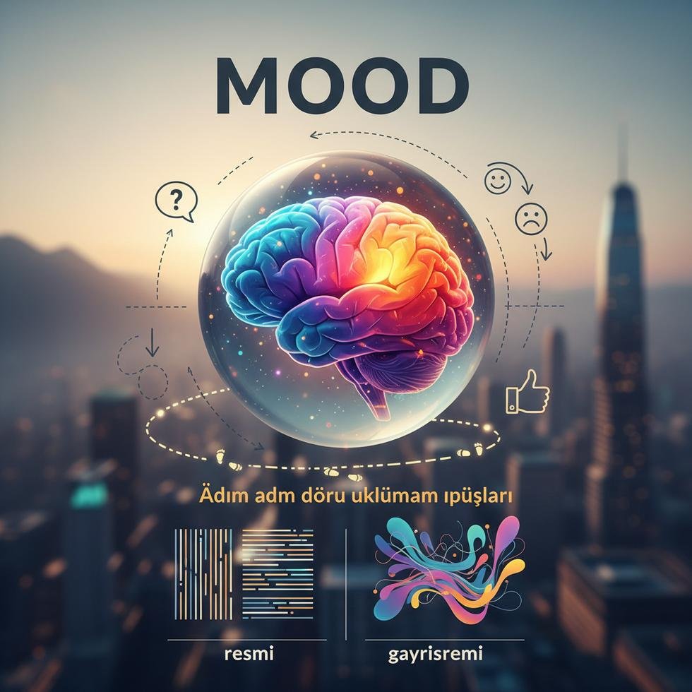 Mood kelimesinin kullanımını ve anlamını gösteren grafik