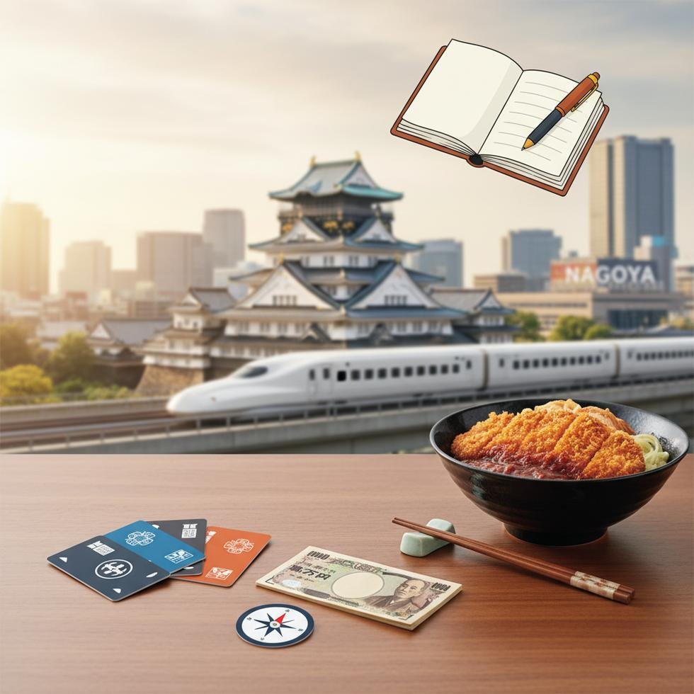 Nagoya şehrinde seyahat ve öğrenci yaşamını yansıtan manzara