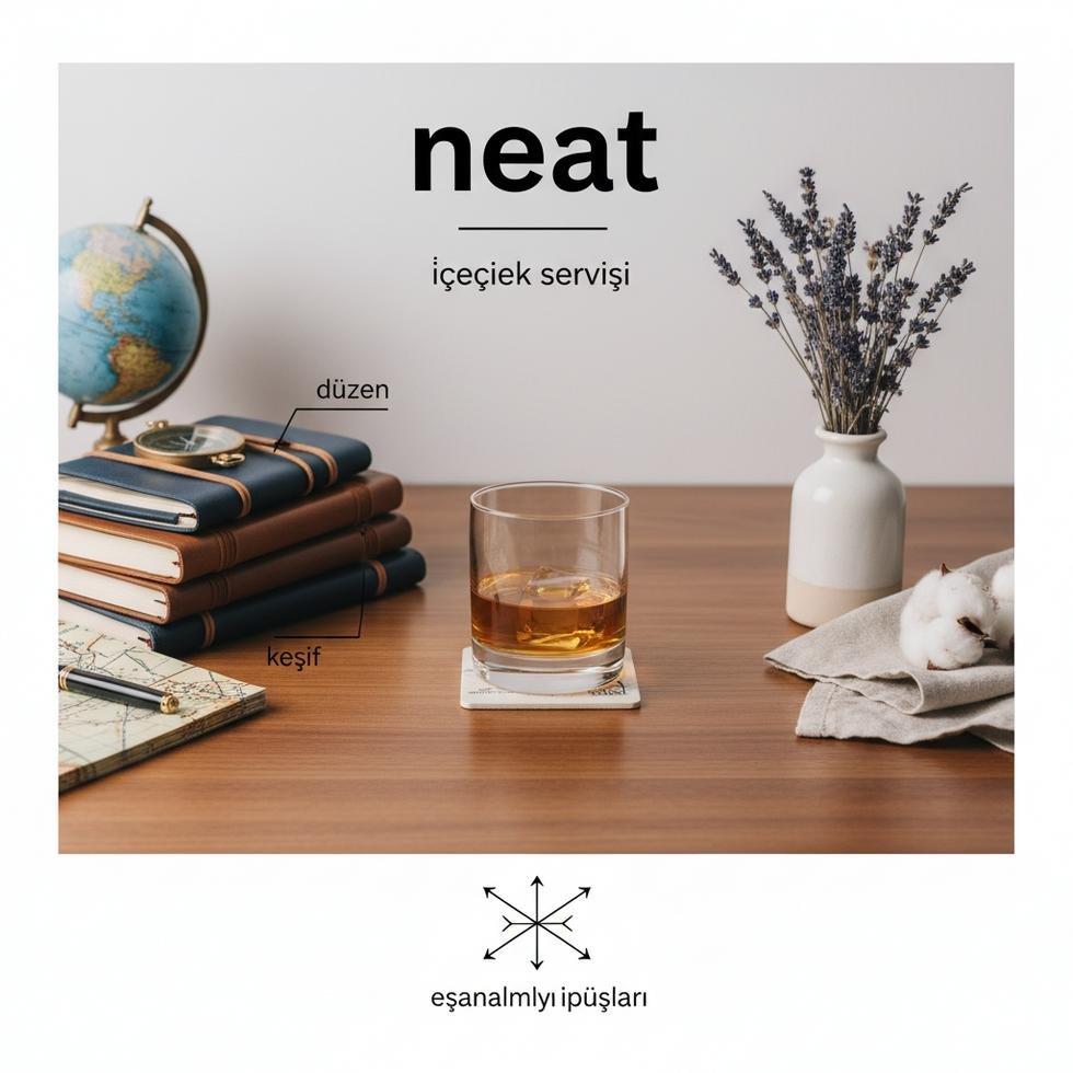 Neat kelimesinin farklı anlamlarını ifade eden İngilizce kelimeler