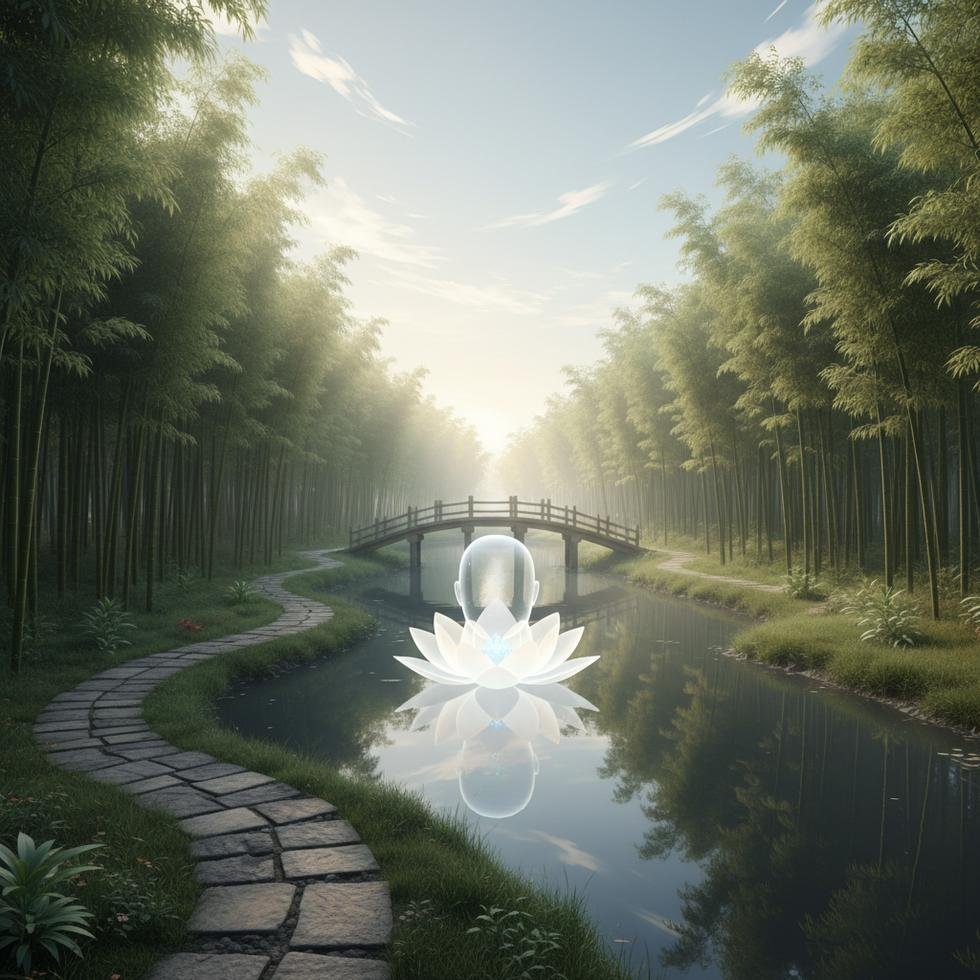 No thoughts head empty akımını simgeleyen zihinsel rahatlama konsepti