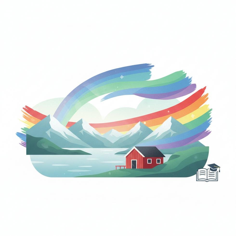 Norveç'te LGBTQ+ yaşam ve öğrenci rehberi kapak görseli