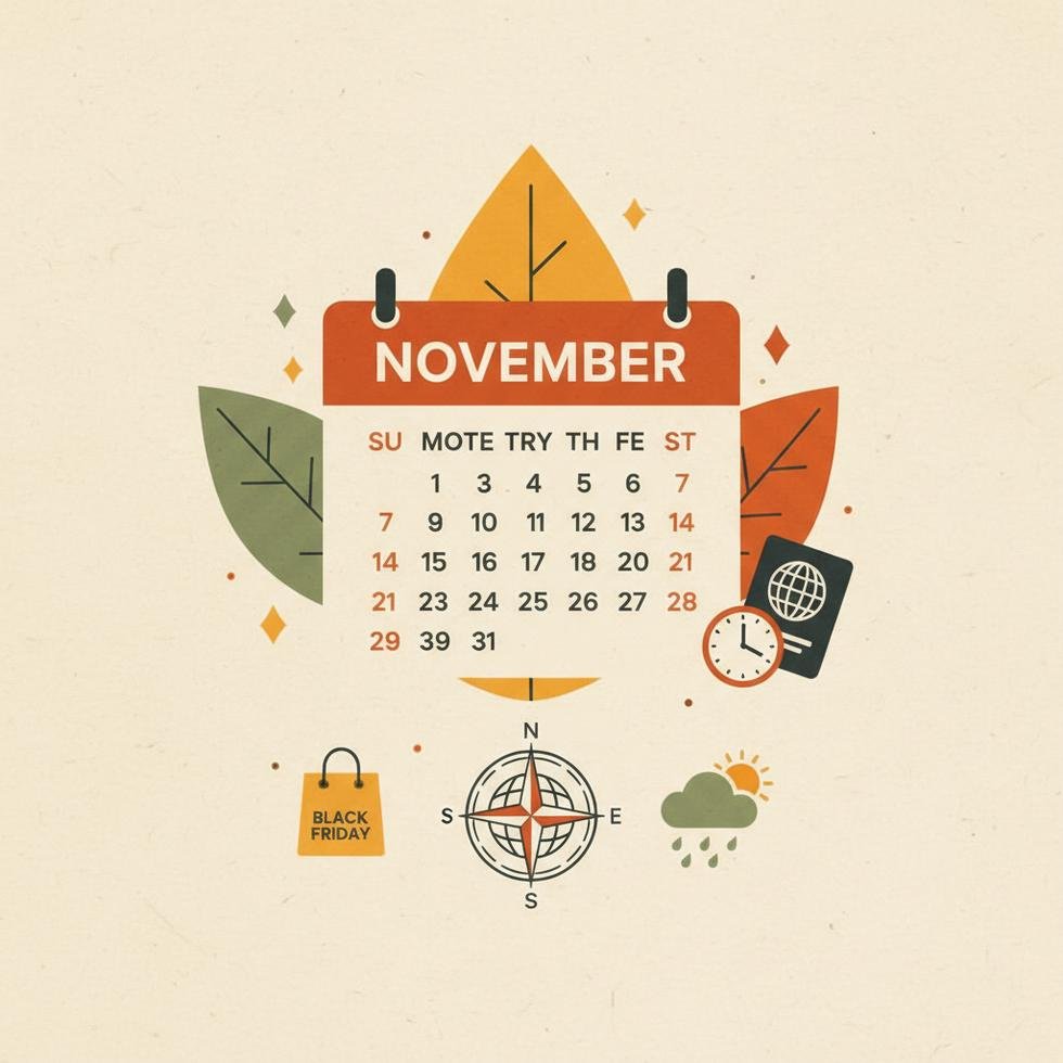 Kasım ayı İngilizce karşılığı ve Nov kısaltması örnekli tablo