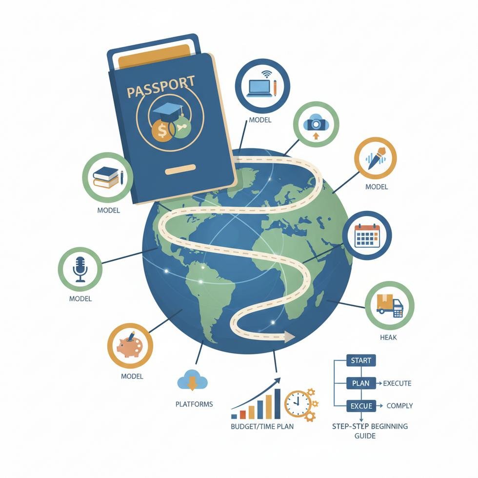 Öğrenci vizesi ile yasal yan iş fırsatlarını anlatan grafik