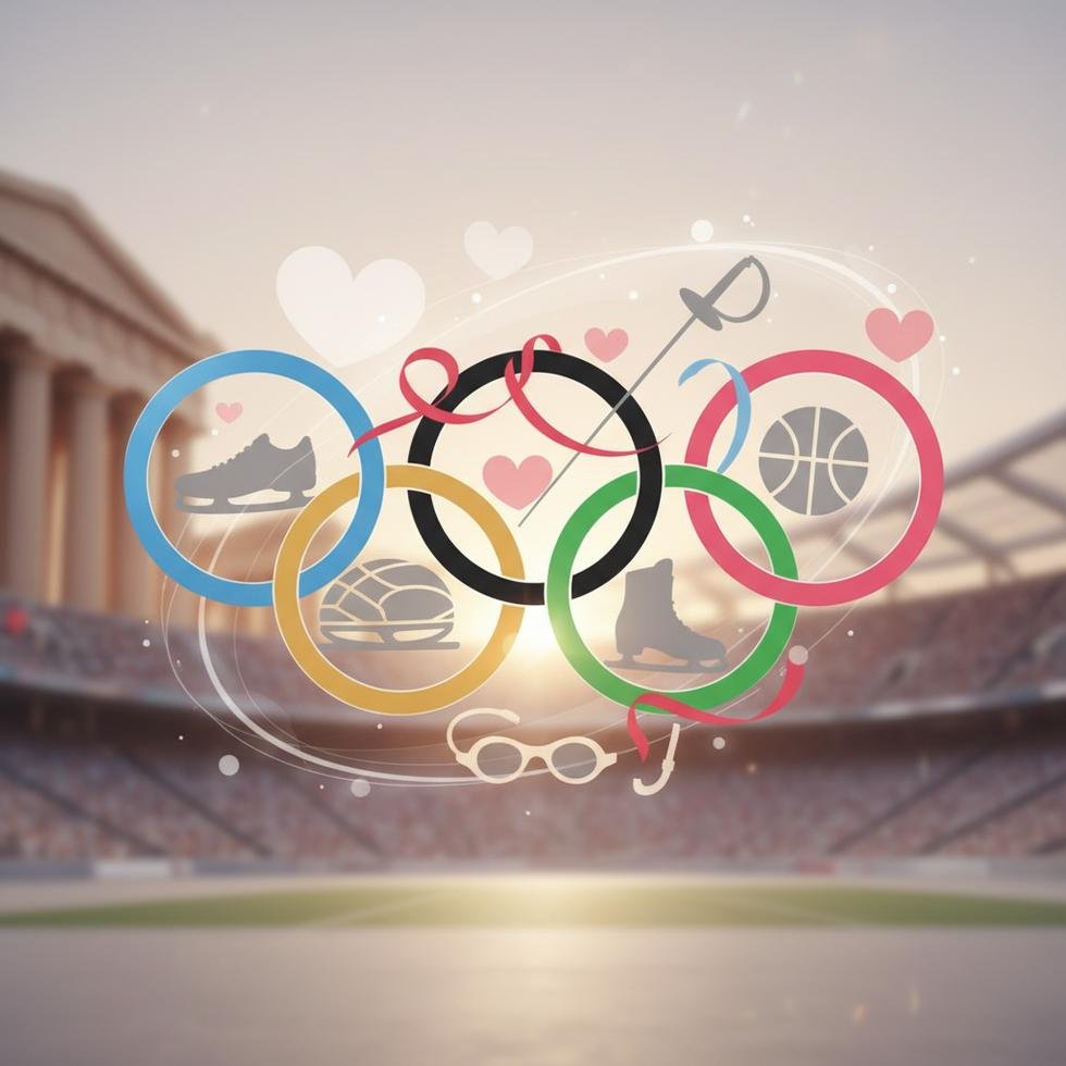 Olimpiyatlarda yaşanan unutulmaz aşk hikayeleri temalı görsel