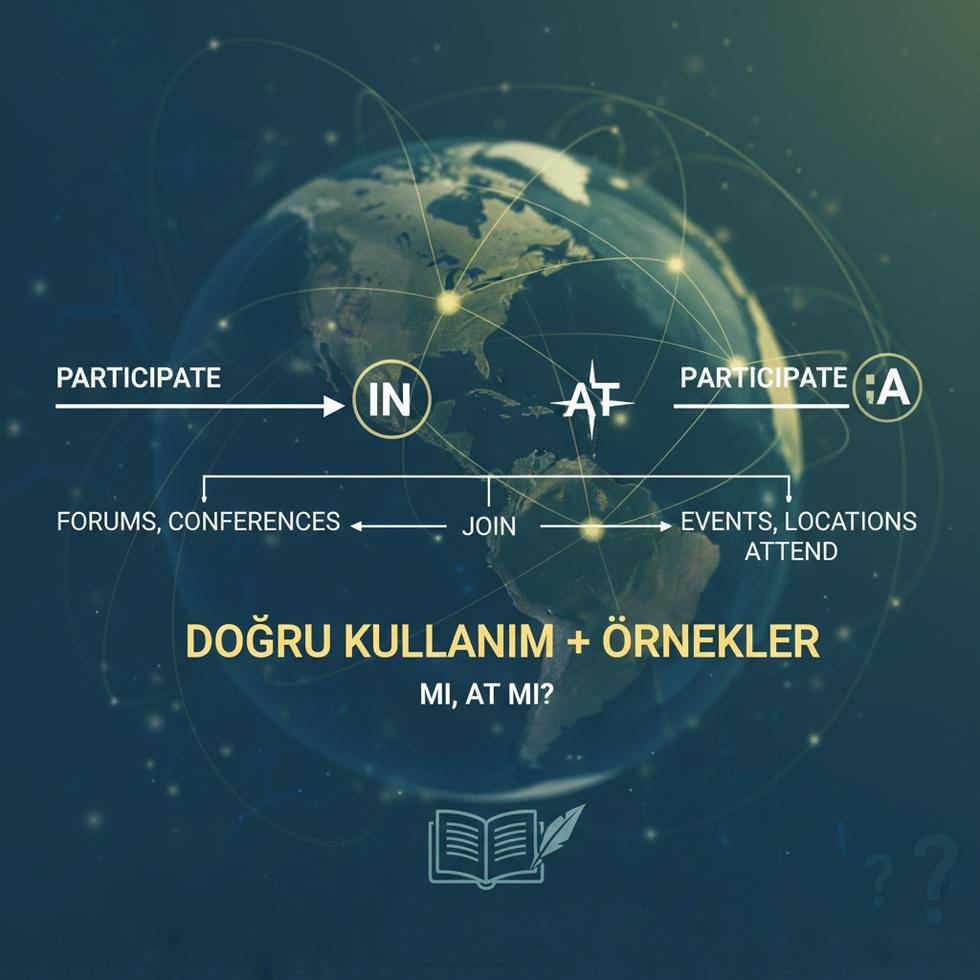 Participate in ve participate at doğru kullanımı üzerine eğitim grafiği