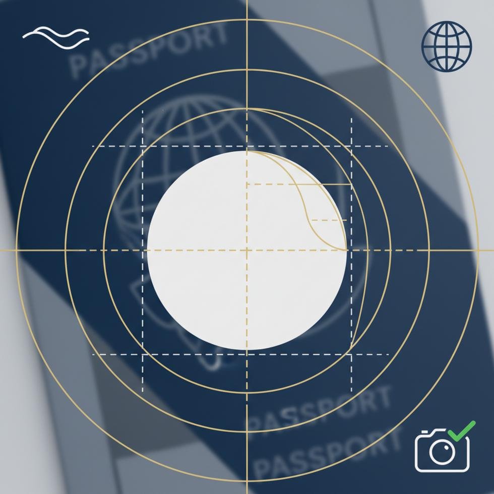 Beyaz arka planda çekilmiş uygun açılı biyometrik pasaport fotoğrafı örneği