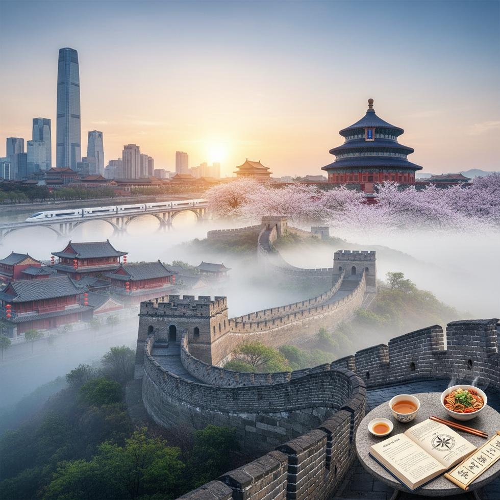 Pekin şehir manzarası ve Yasak Şehir