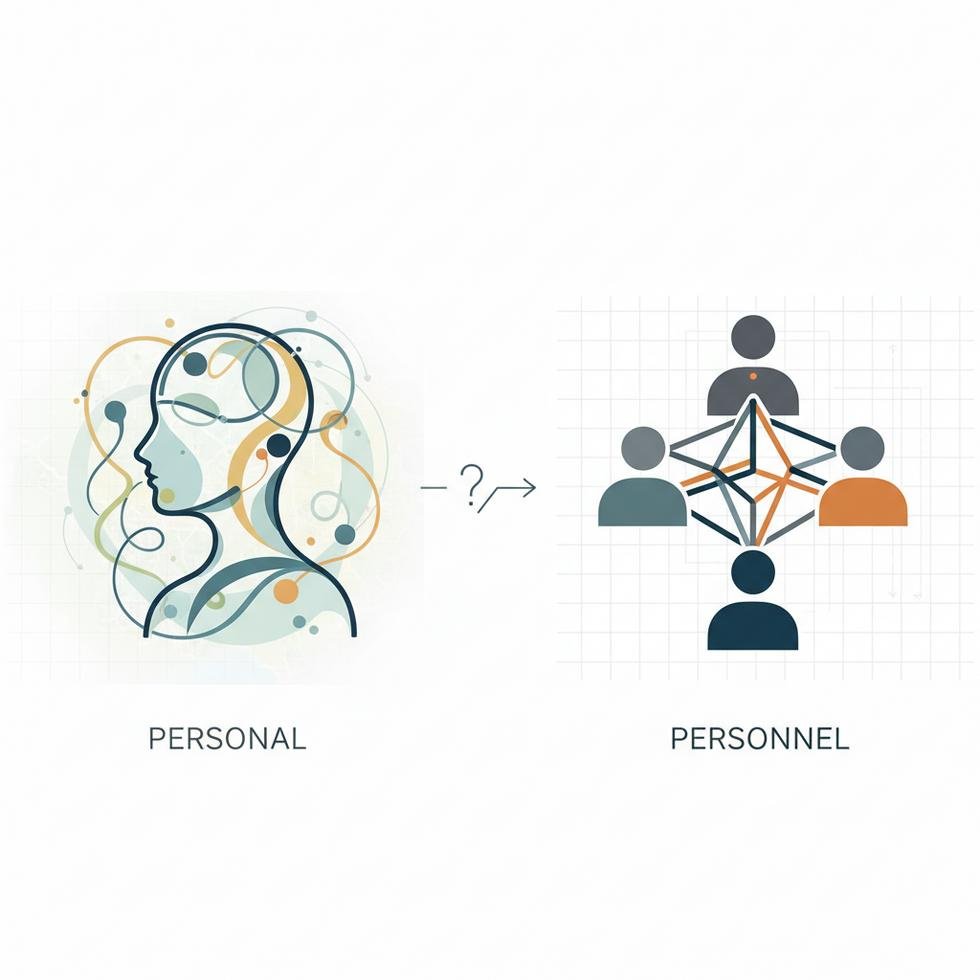 Personal ve personnel kelimelerinin anlam ve doğru kullanımı konulu rehber görseli