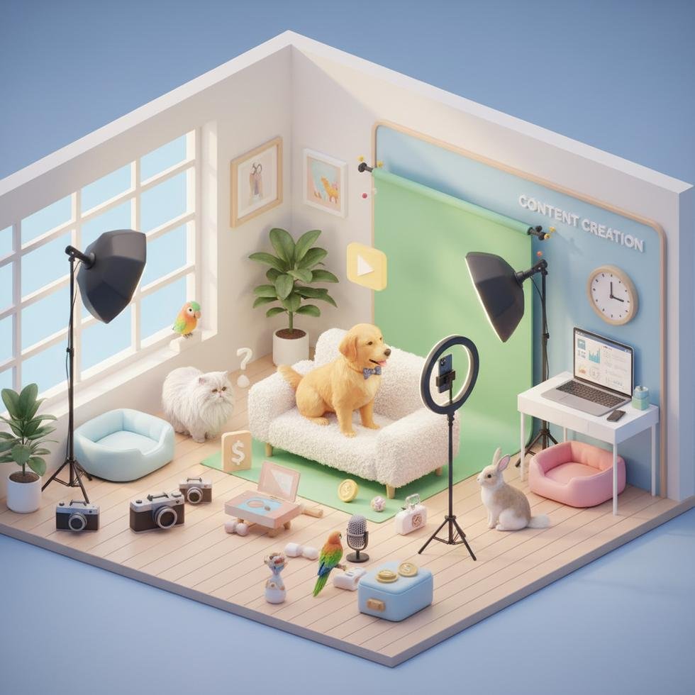 Part-time pet influencer işleri ve ücretler konulu stok fotoğrafı