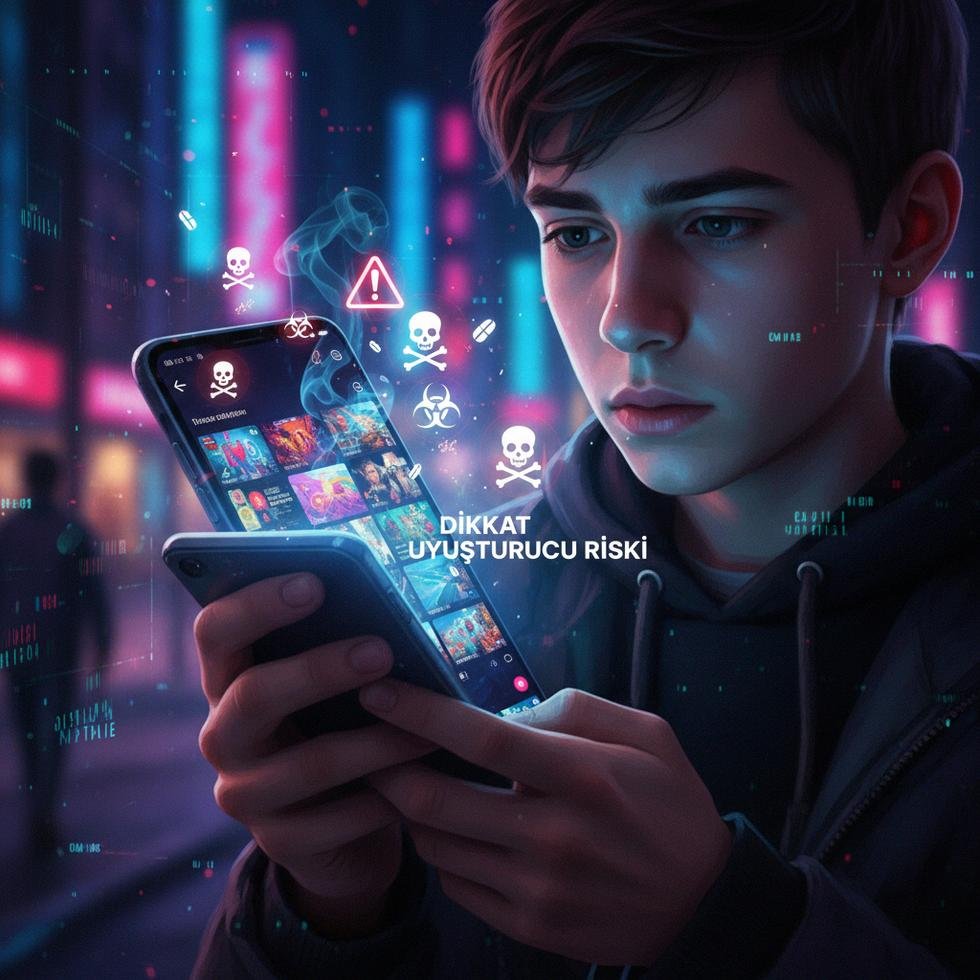 Endişeli genç TikTok'ta uyuşturucu içeriklerini inceliyor