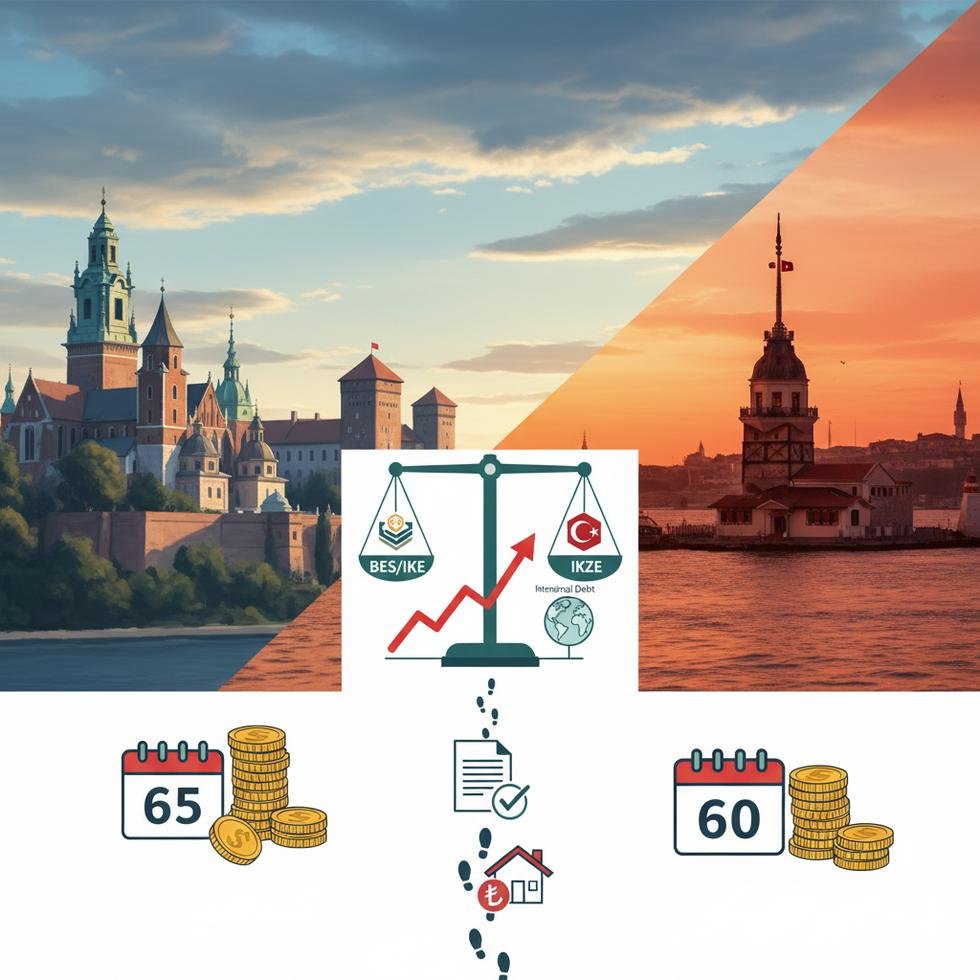 Polonya ve Türkiye emeklilik sistemi karşılaştırması grafiği