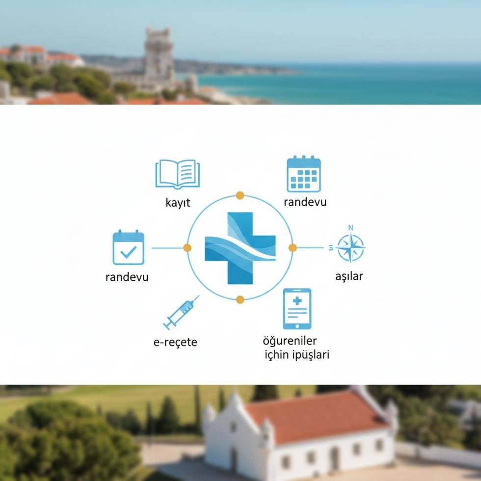 Portekiz sağlık sistemi ve kayıt süreciyle ilgili bilgilendirici görsel