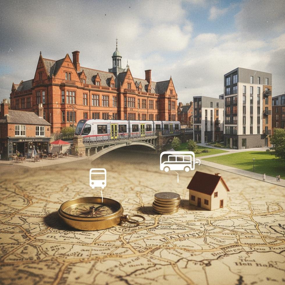 Portsmouth sahilinde yürüyen öğrenciler