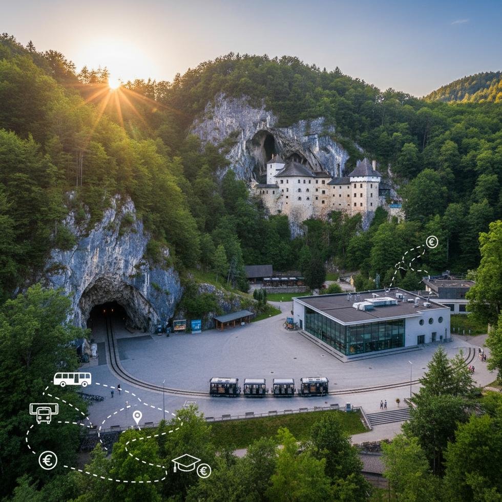Postojna Mağarası ve Predjama Kalesi manzarası