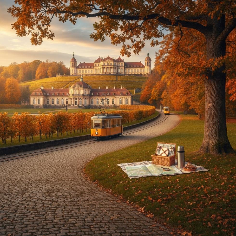 Potsdam'da Sanssouci Sarayı ve park alanı