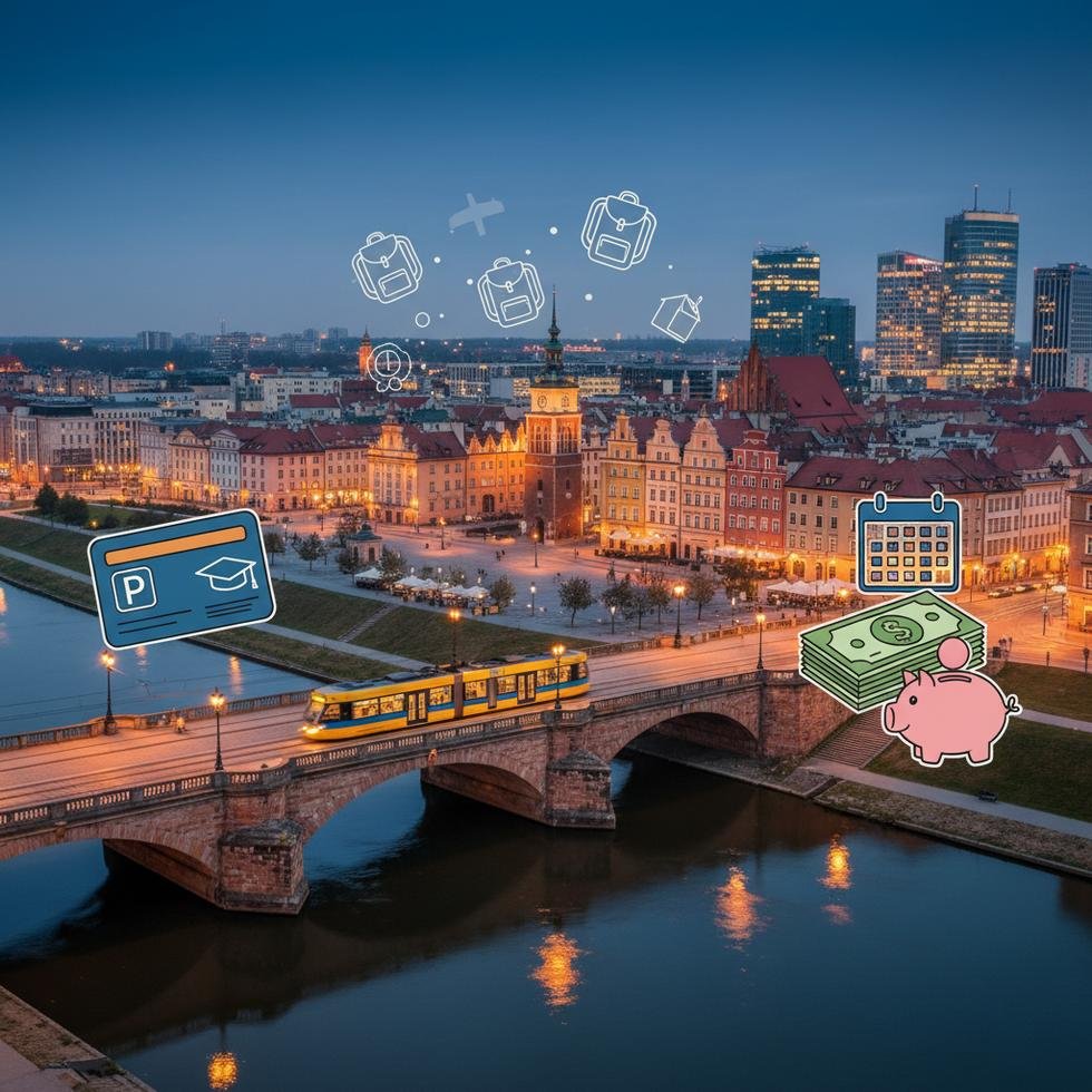 Poznań şehrinin tarihi meydanı ve çevresi