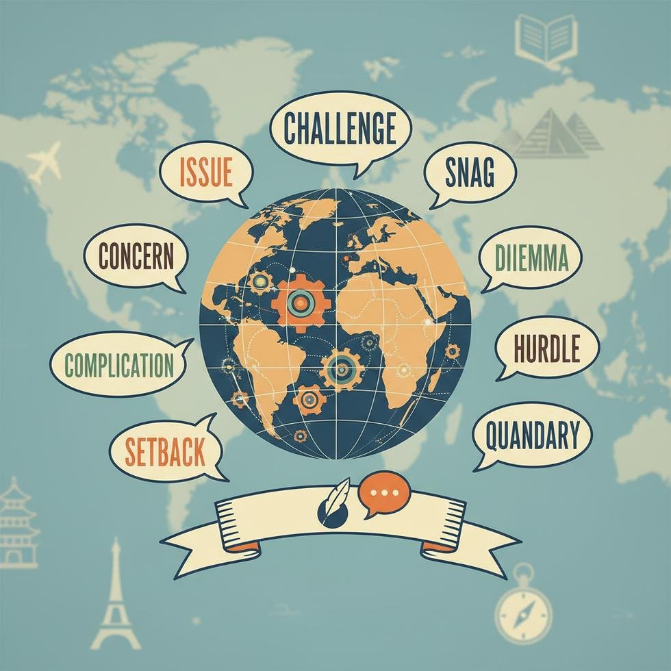 İngilizcede problem anlamına gelen alternatif kelimelerin kullanımı