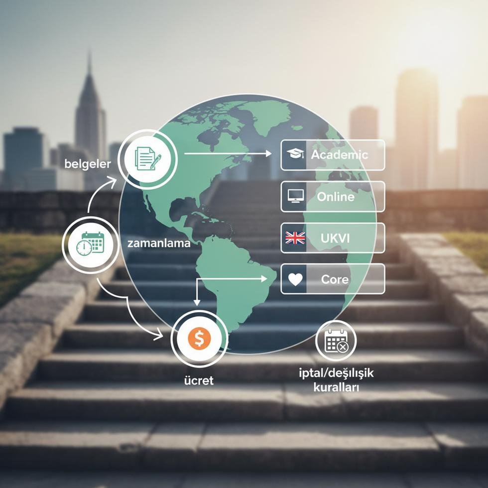 PTE sınav kaydı ve başvuru adımlarını anlatan içerik görseli