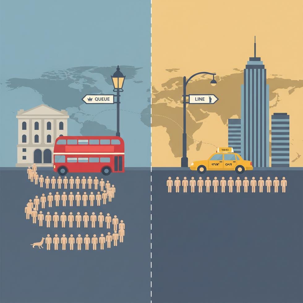 İngiltere ve Amerika'da queue ve line kelimelerinin kullanımı