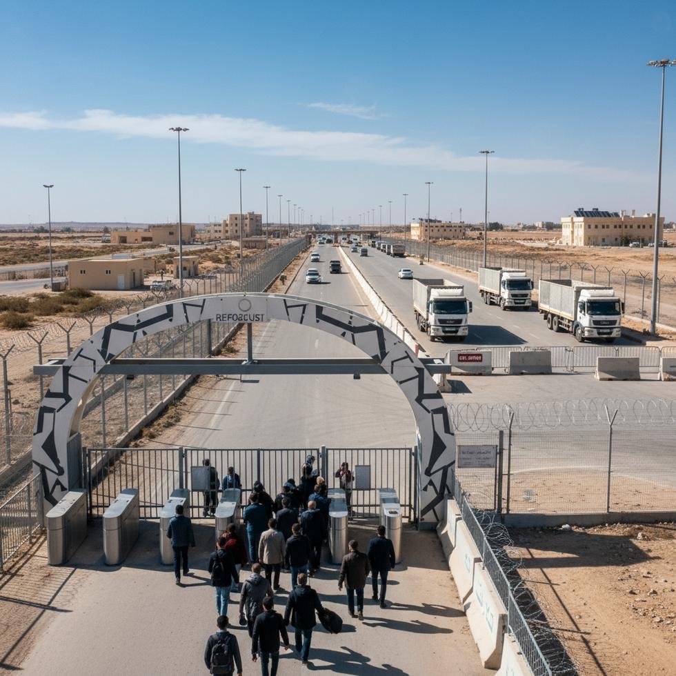 Refah Sınır Kapısı yaya geçişleri deneme amaçlı açıldı, tırlar engellendi