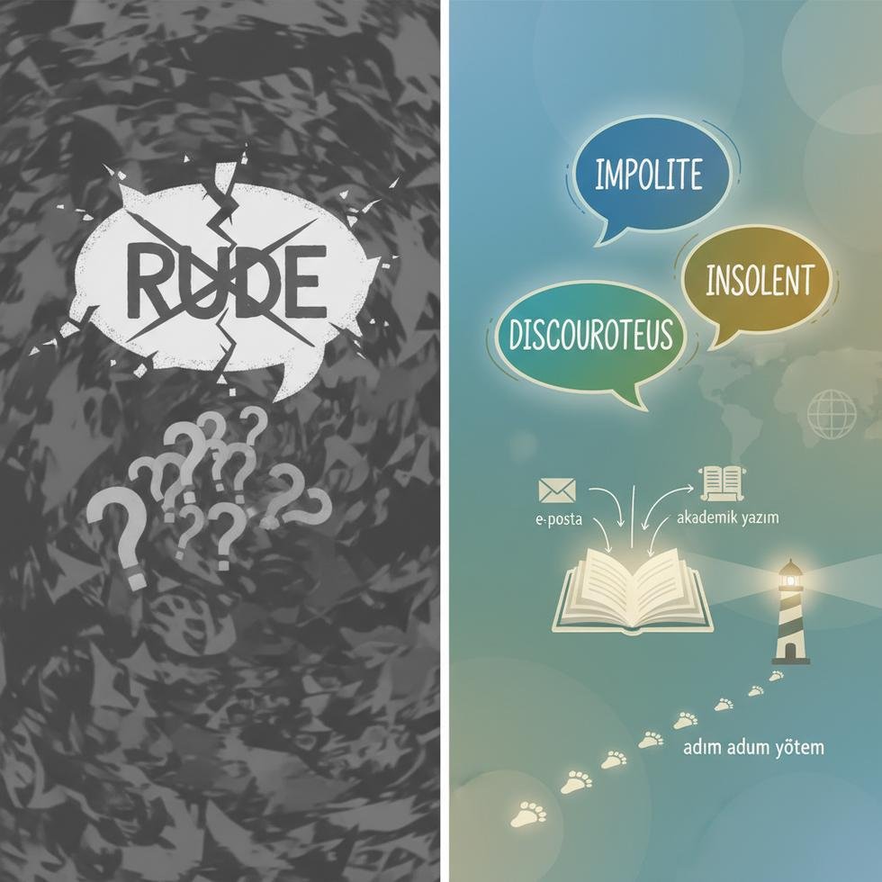 İngilizce 'rude' kelimesine alternatif ifadelerle ilgili açıklama